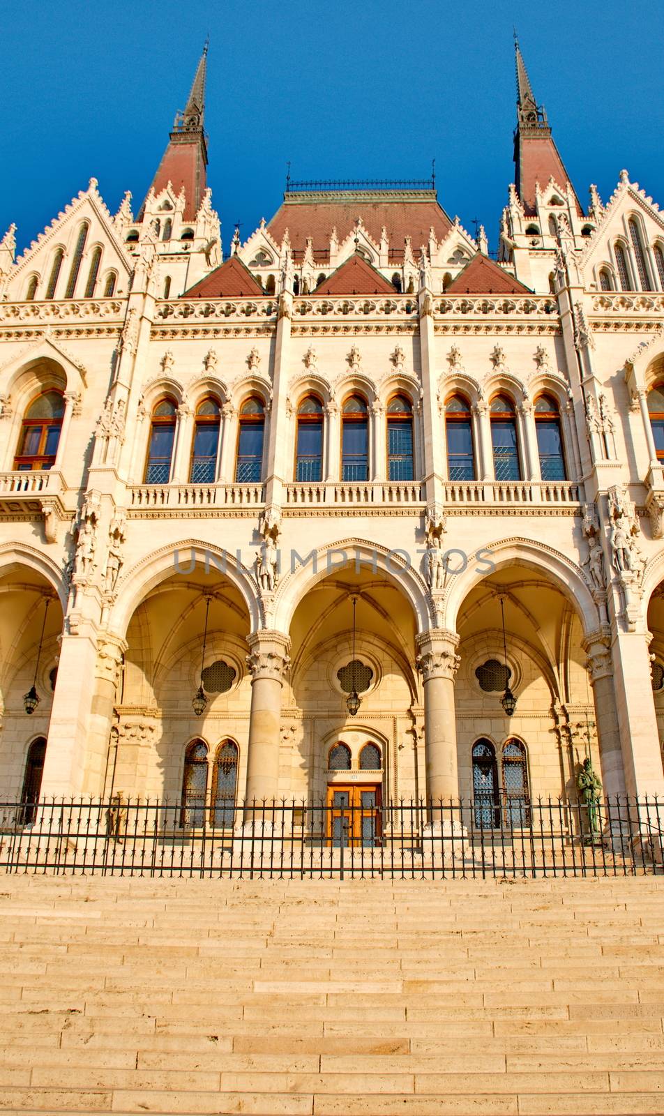 Details of the Hungarian parliament in Budapest by anderm