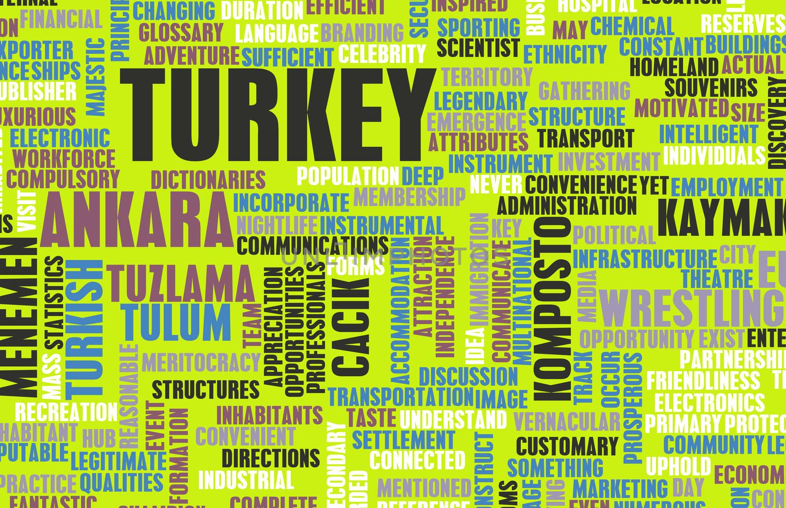 Turkey as a Country Abstract Art Concept