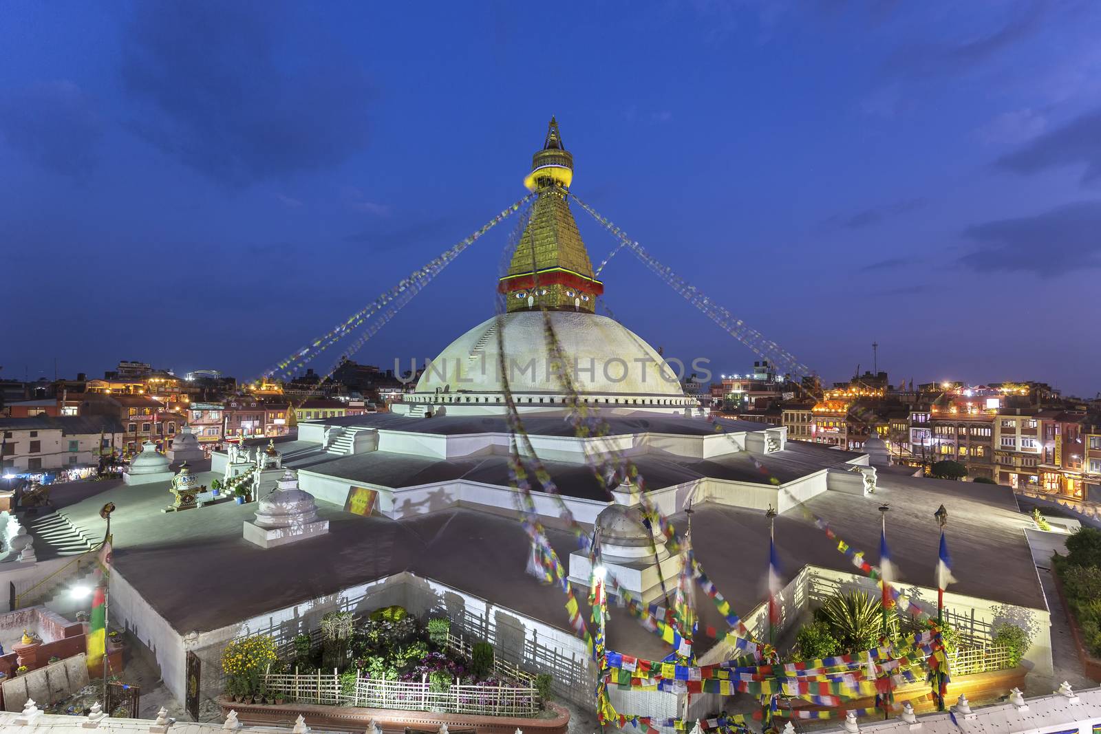 Boudhanath Stupa located in Kathmandu, Nepal. It aslo the world heritage site of UNESCO.
This photo was shot 2 weeks before huge earthquake. 
