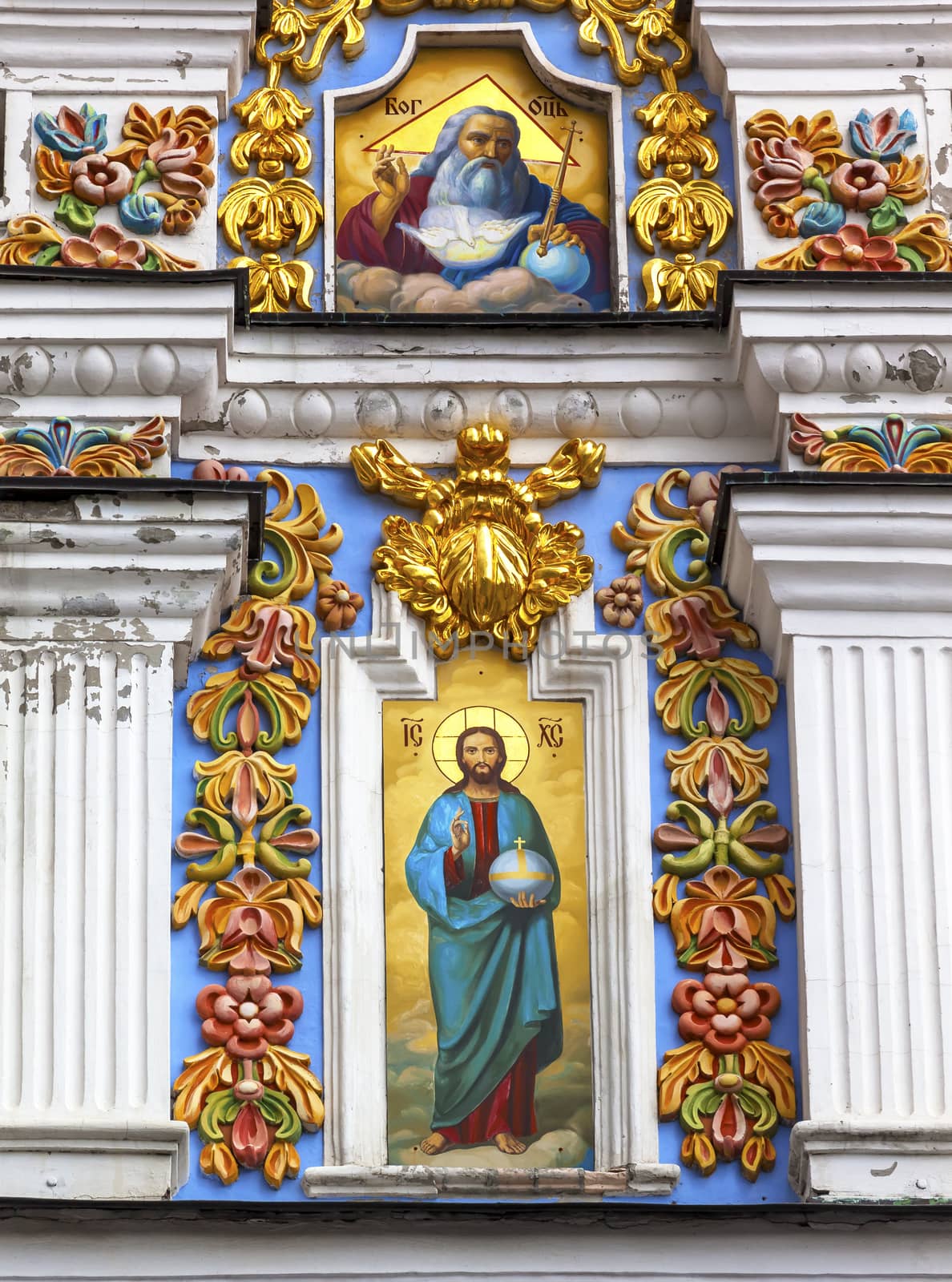 Father Jesus Paintings Saint Michael Cathedral Kiev Ukraine by bill_perry