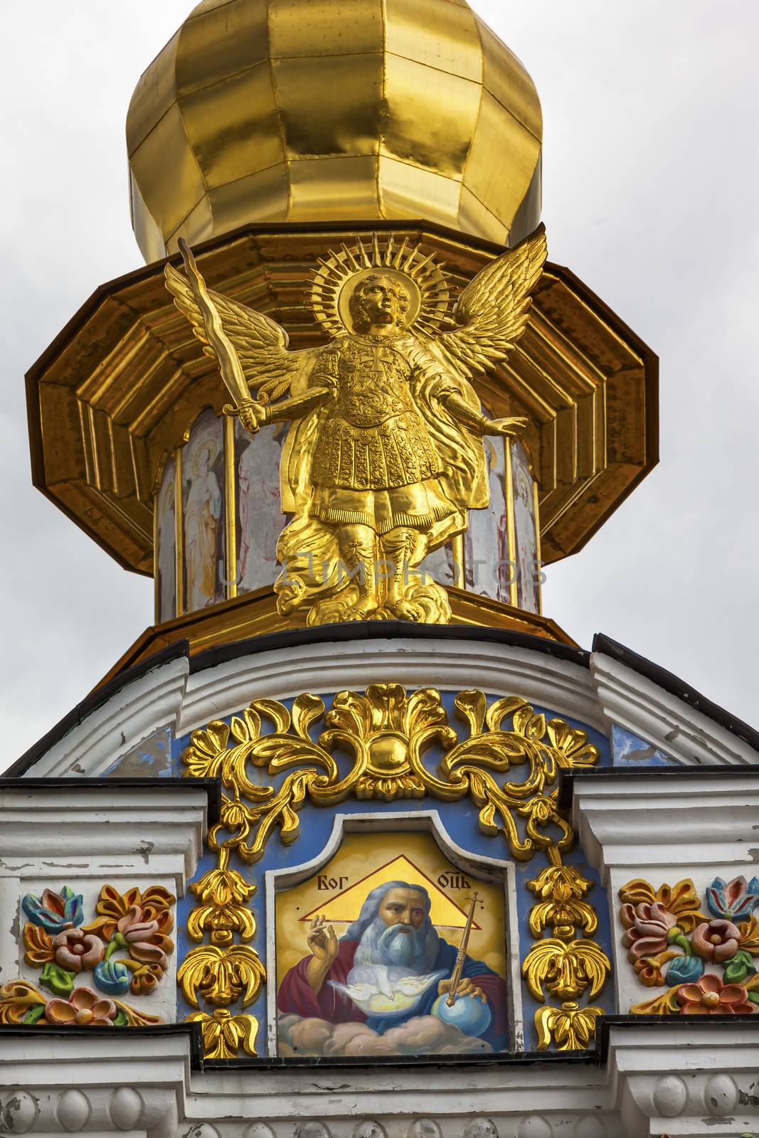 Saint Michael Golden Archangel Sculpture Cathedral Kiev by bill_perry