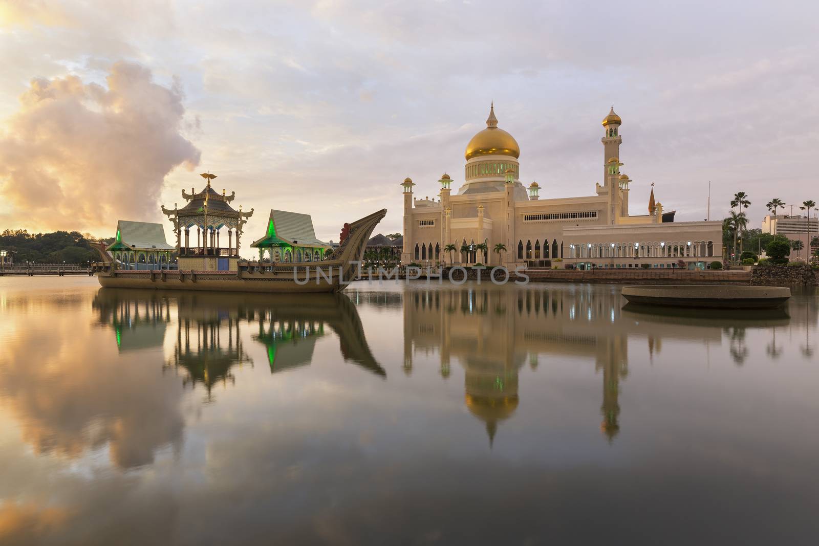 Sultan Omar Ali Saifuddien Mosque is an Islamic mosque located in Bandar Seri Begawan, the capital of the Sultanate of Brunei. Considered as one of the most beautiful mosques in the Asia Pacific, it is a place of worship for the Muslim community, a major landmark and a tourist attraction of Brunei.