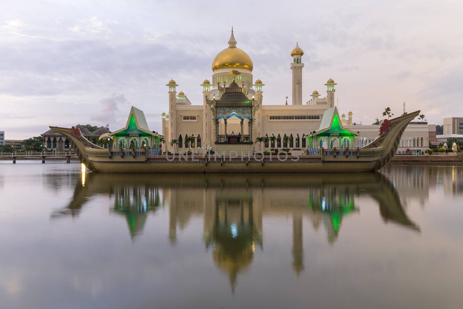 Sultan Omar Ali Saifuddien Mosque is an Islamic mosque located in Bandar Seri Begawan, the capital of the Sultanate of Brunei. Considered as one of the most beautiful mosques in the Asia Pacific, it is a place of worship for the Muslim community, a major landmark and a tourist attraction of Brunei.