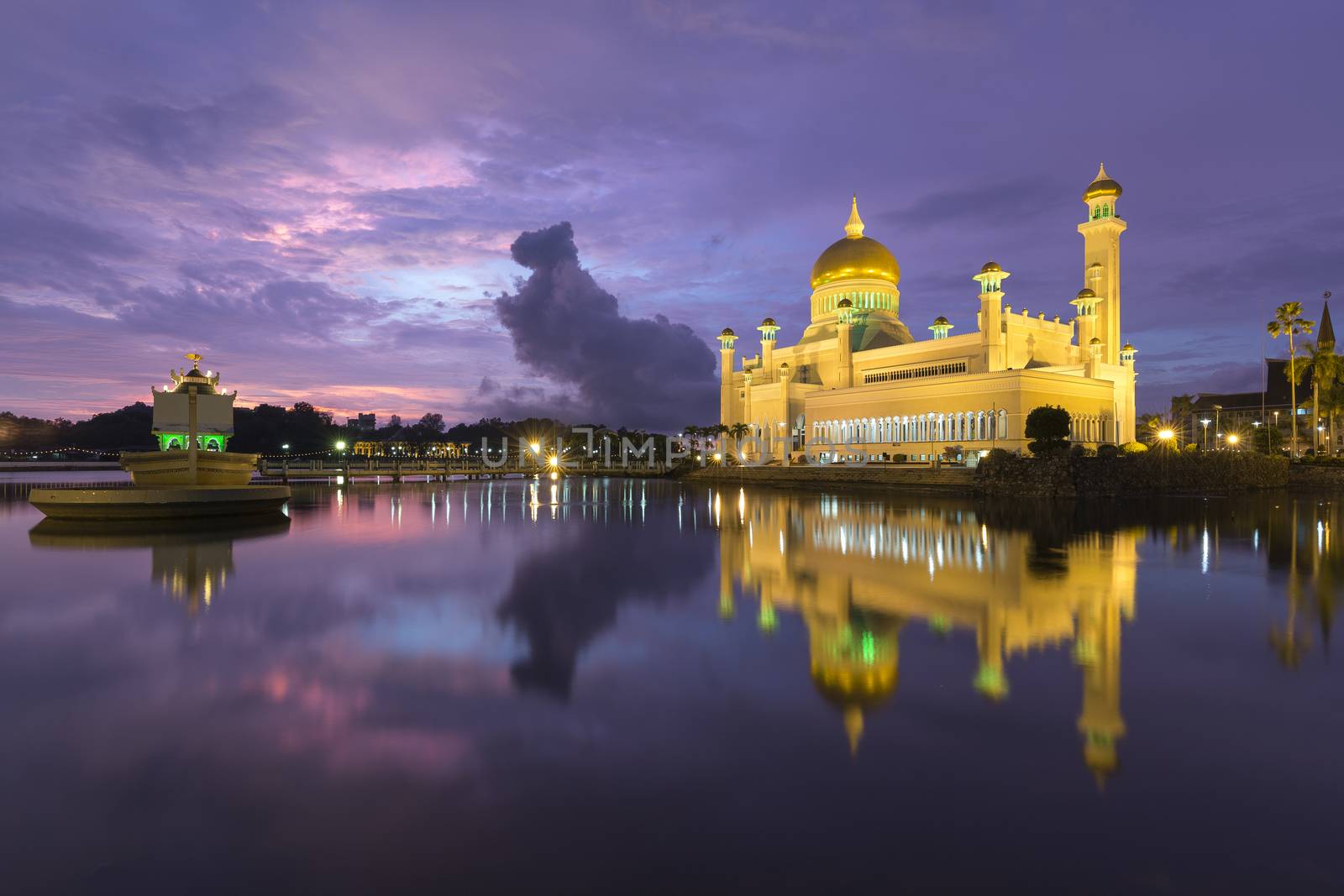 Sultan Omar Ali Saifuddien Mosque is an Islamic mosque located in Bandar Seri Begawan, the capital of the Sultanate of Brunei. Considered as one of the most beautiful mosques in the Asia Pacific, it is a place of worship for the Muslim community, a major landmark and a tourist attraction of Brunei.