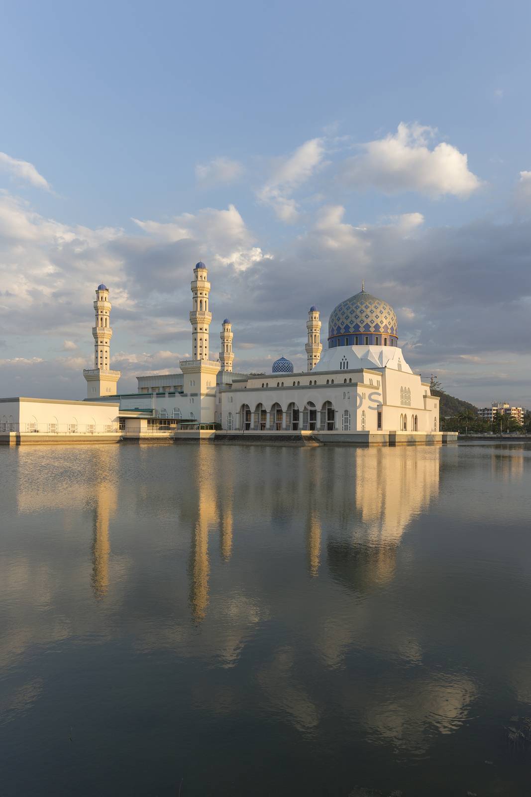 The Kota Kinabalu City Mosque is the second main mosque in Kota Kinabalu, Sabah, Malaysia, after State Mosque in Sembulan. As of June 2014 the head imam is Datuk Hajji Mokhtar Rapok.