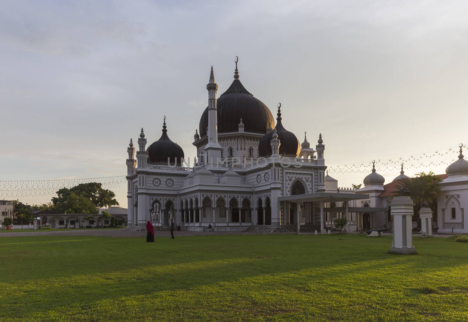 The Zahir Mosque is Kedah's state mosque. It is located in the heart of Alor Star, the state capital of Kedah, Malaysia. It is one of the grandest and oldest mosques in Malaysia, built in 1912. The design was inspired by the vision of the late Sultan Muhammad Jiwa Zainal Abidin II. The state's Quran reading competition is held annually within the premises of the mosque. This mosque has been voted the top 10 most beautiful mosques in the world.