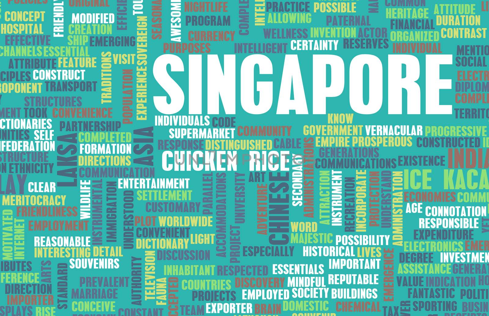 Singapore City as a Abstract Concept Art