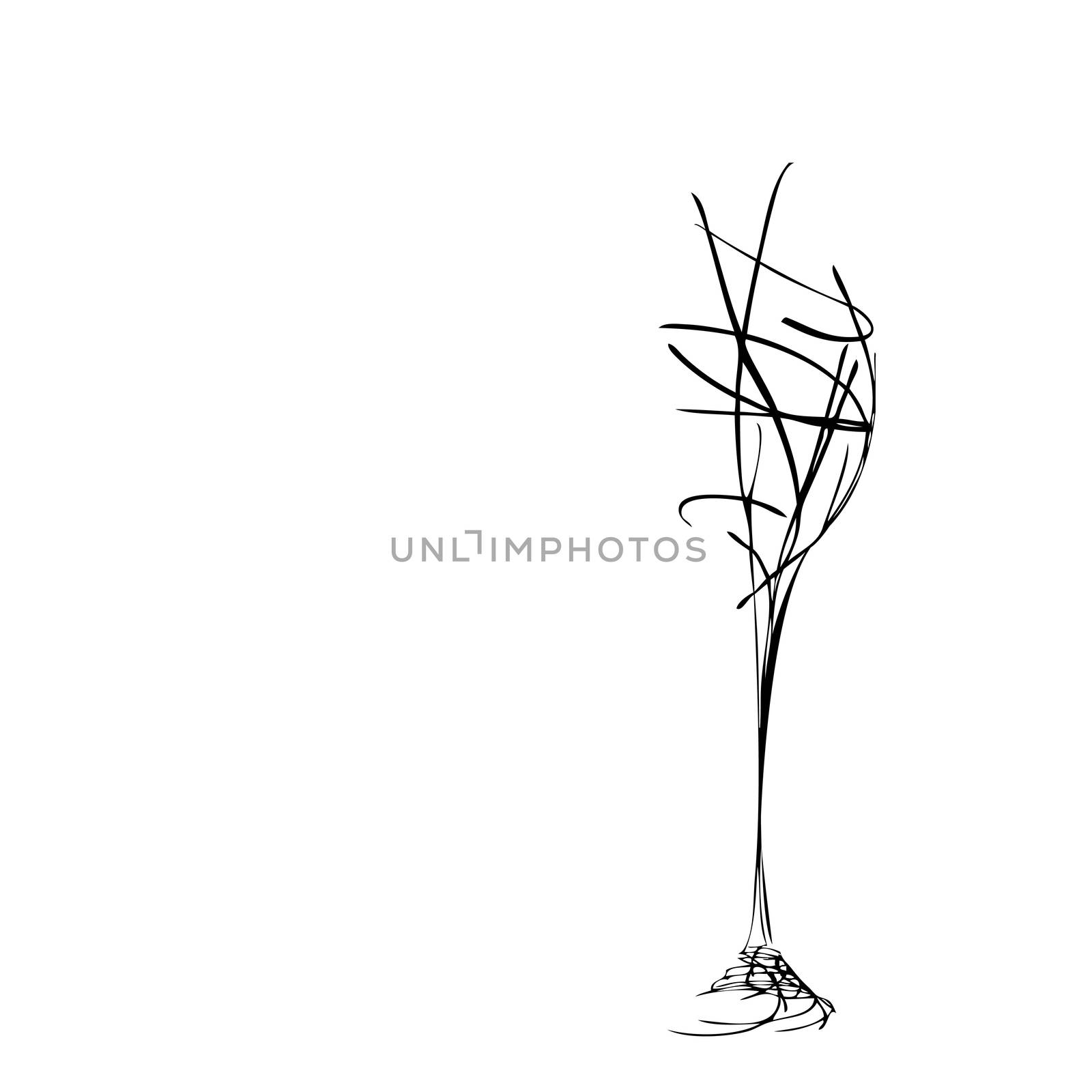 The stylized wine glass for fault  by H2Oshka