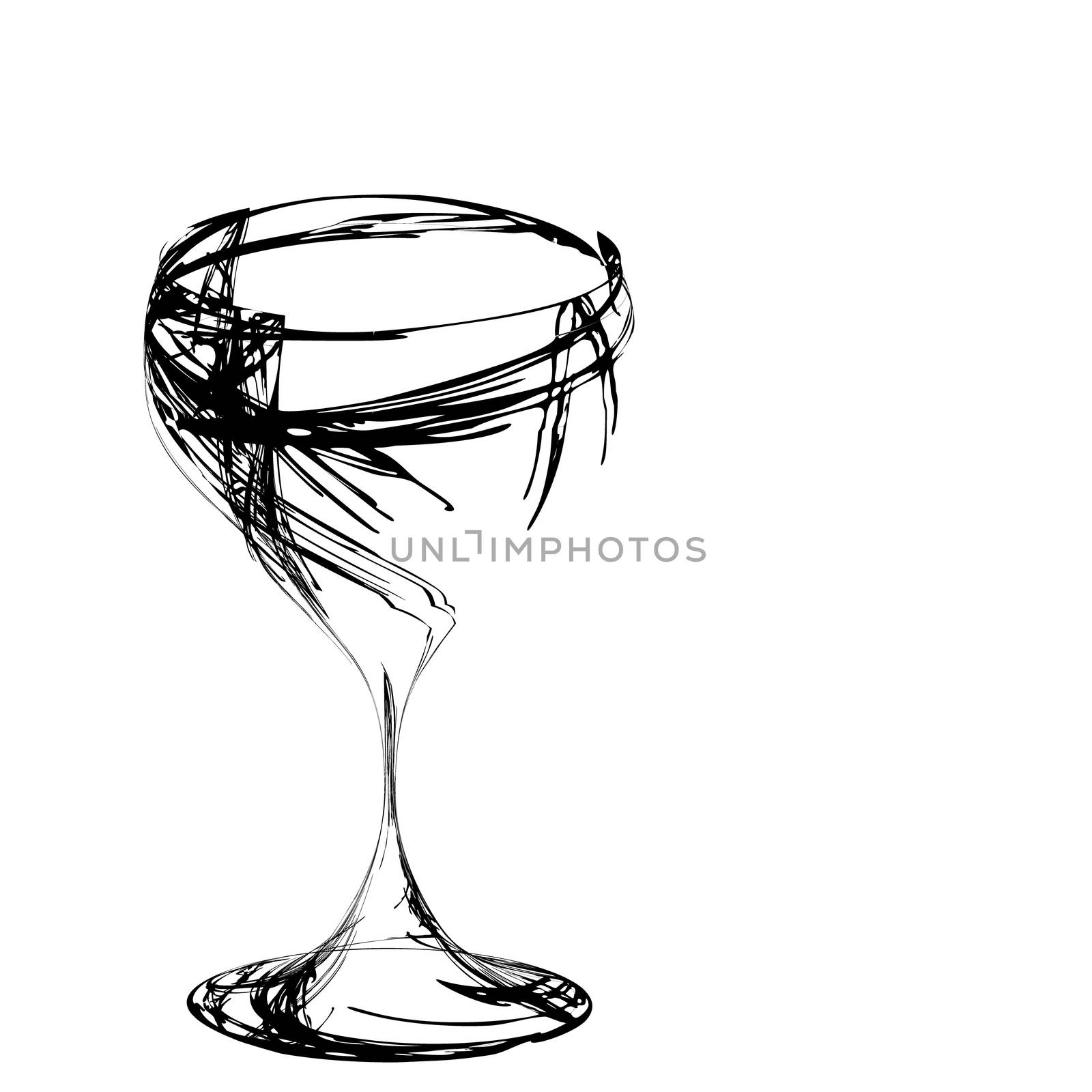 The stylized wine glass for fault  by H2Oshka