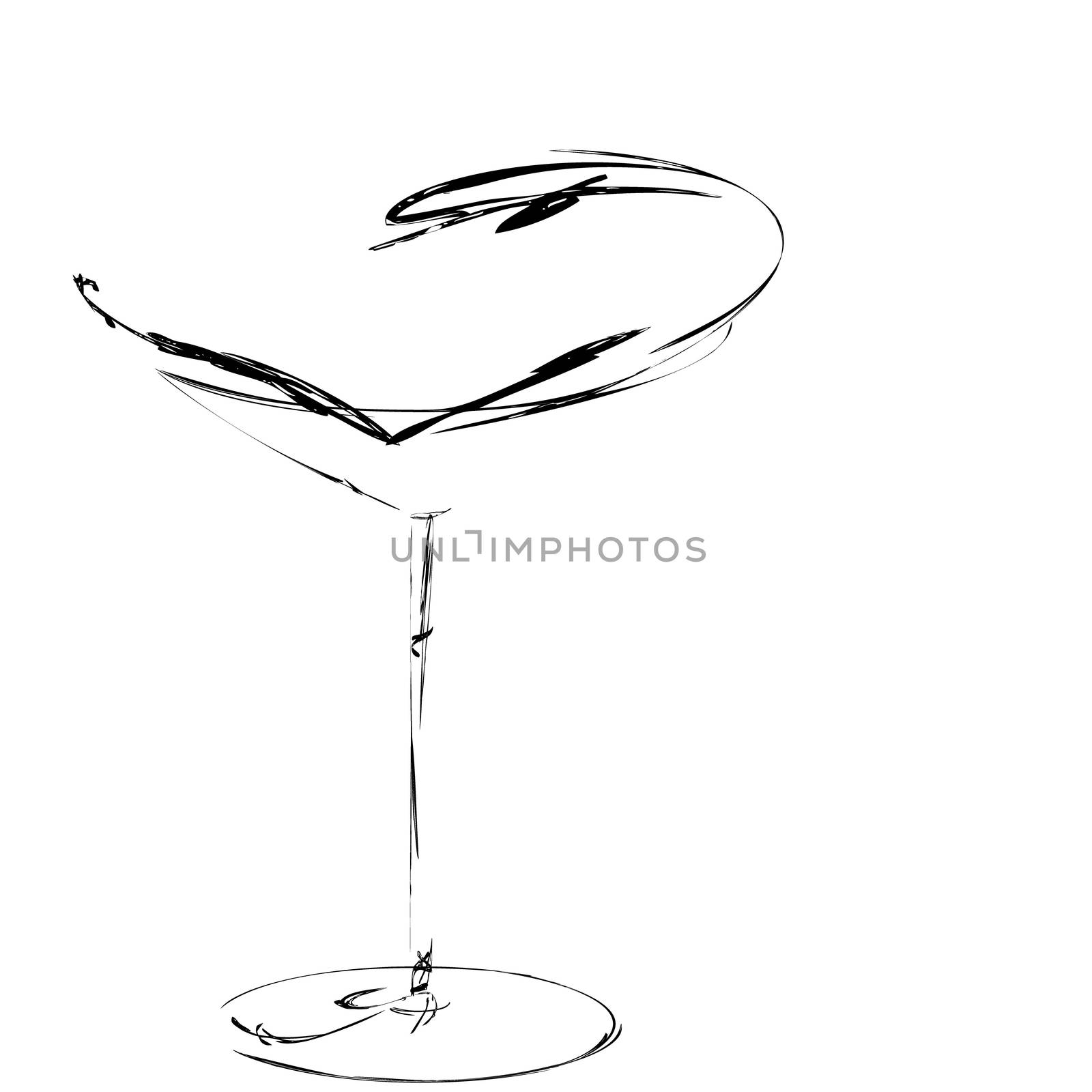 The stylized wine glass for fault  by H2Oshka