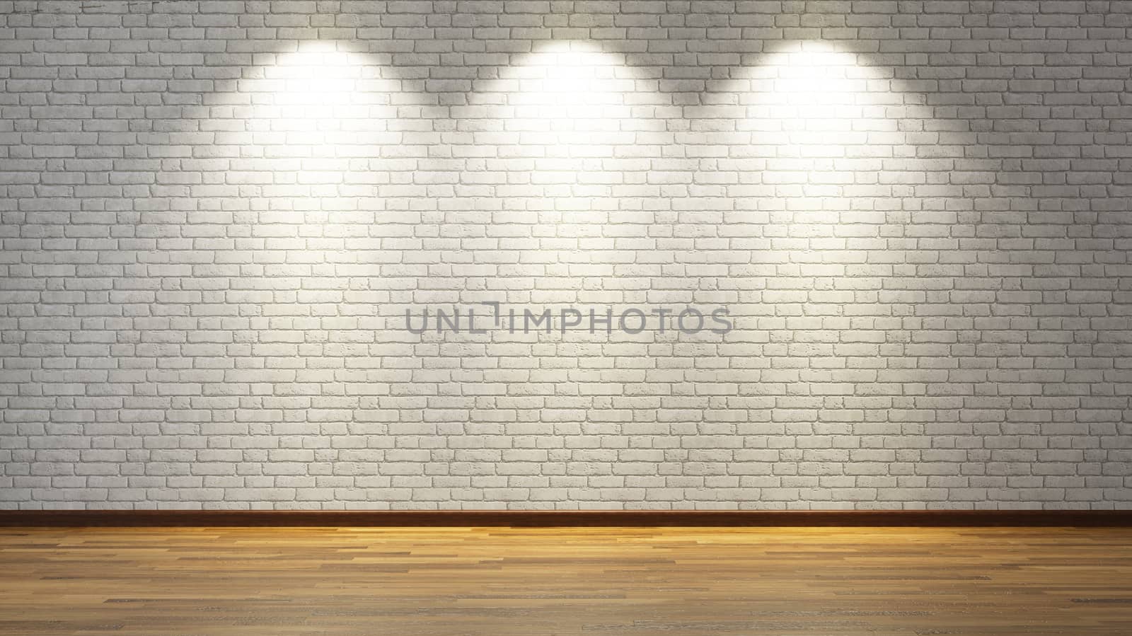 brick wall under three spot lights for your design by sedat seven