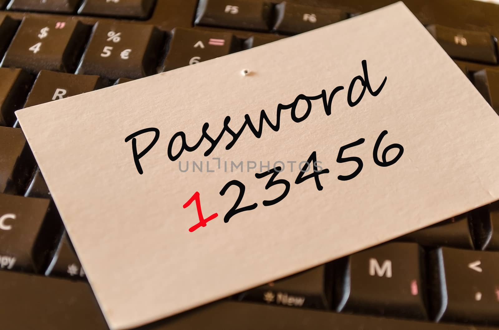 Easy Password Concept on black keyboard