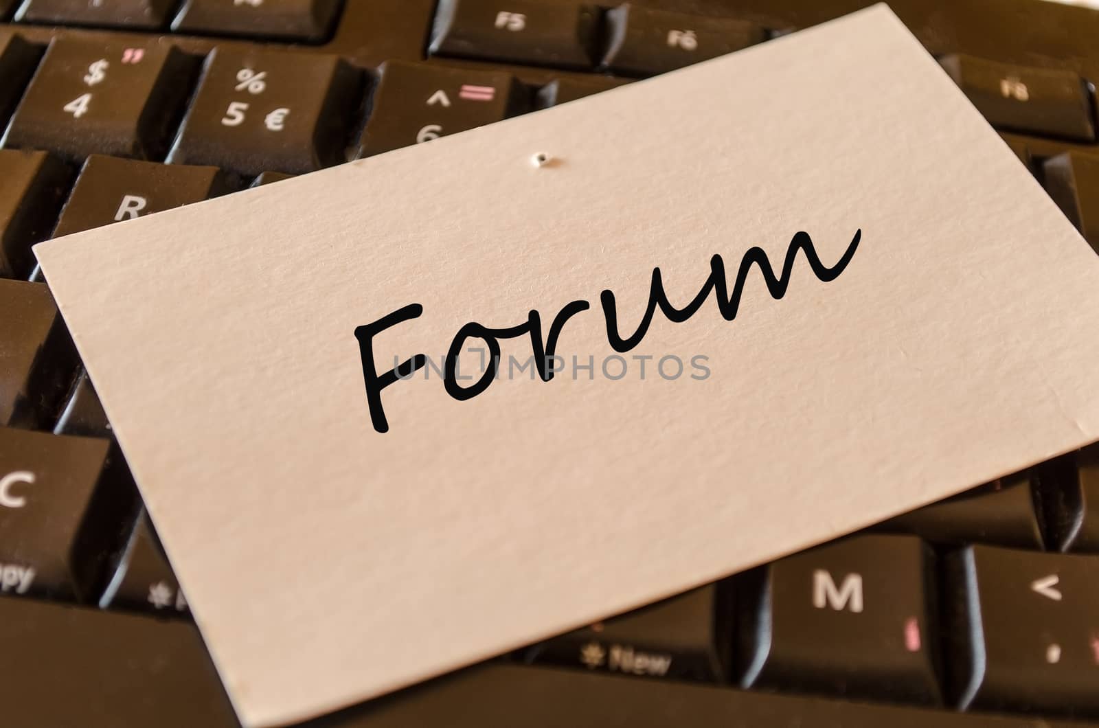 Forum Concept on black keyboard