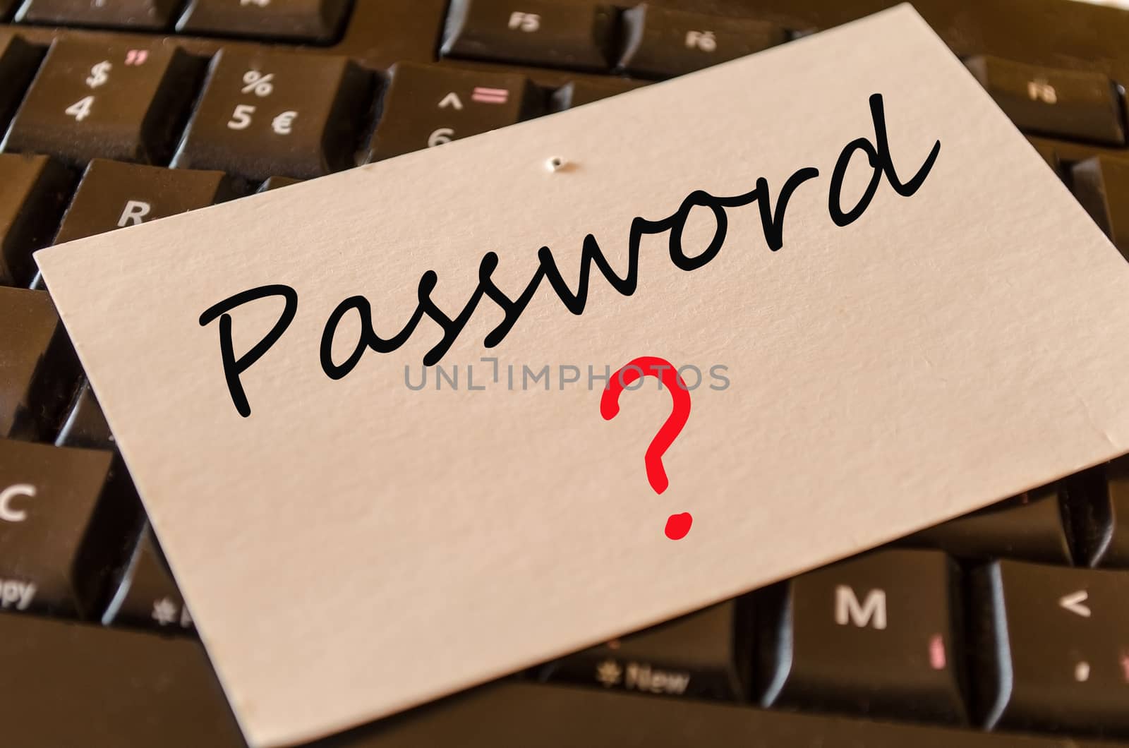 Password Concept on black keyboard