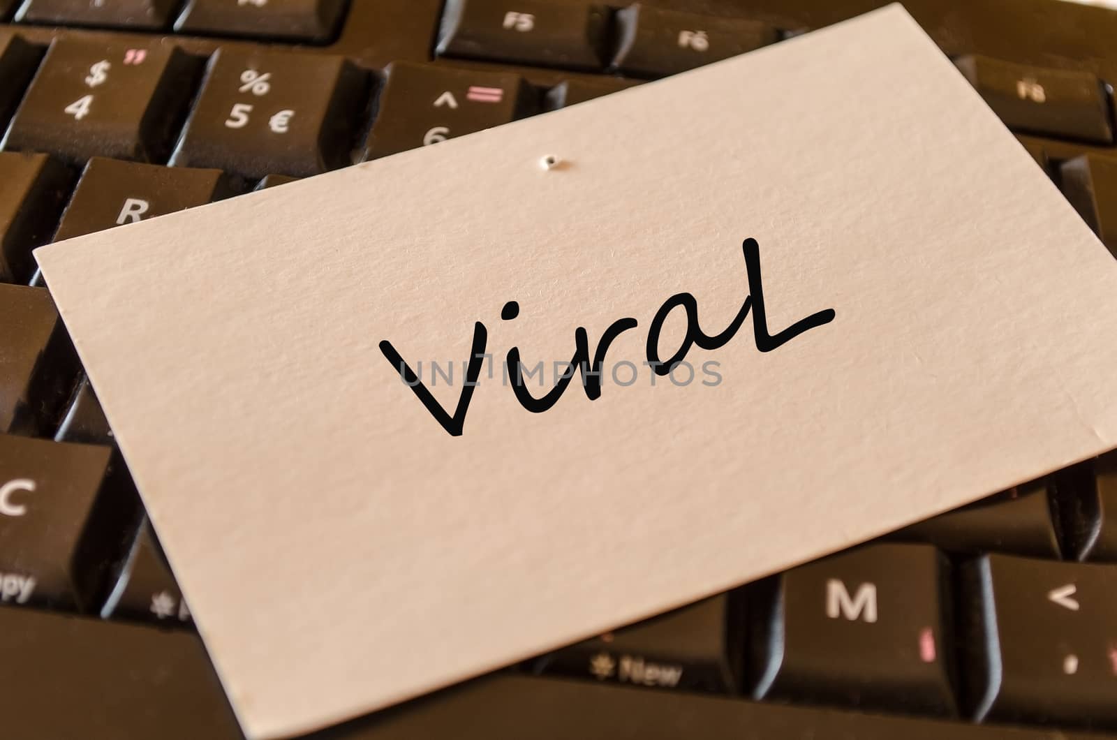 Viral Concept on black keyboard