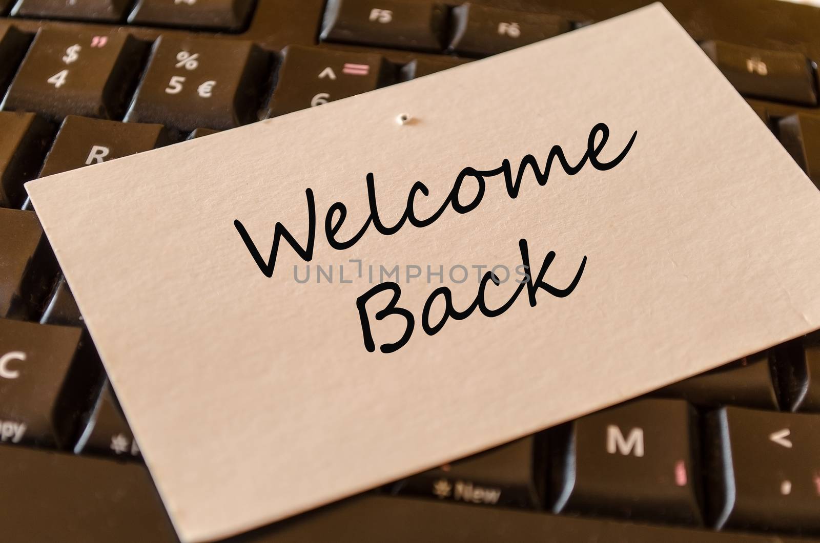 Welcome back note from colleagues at work