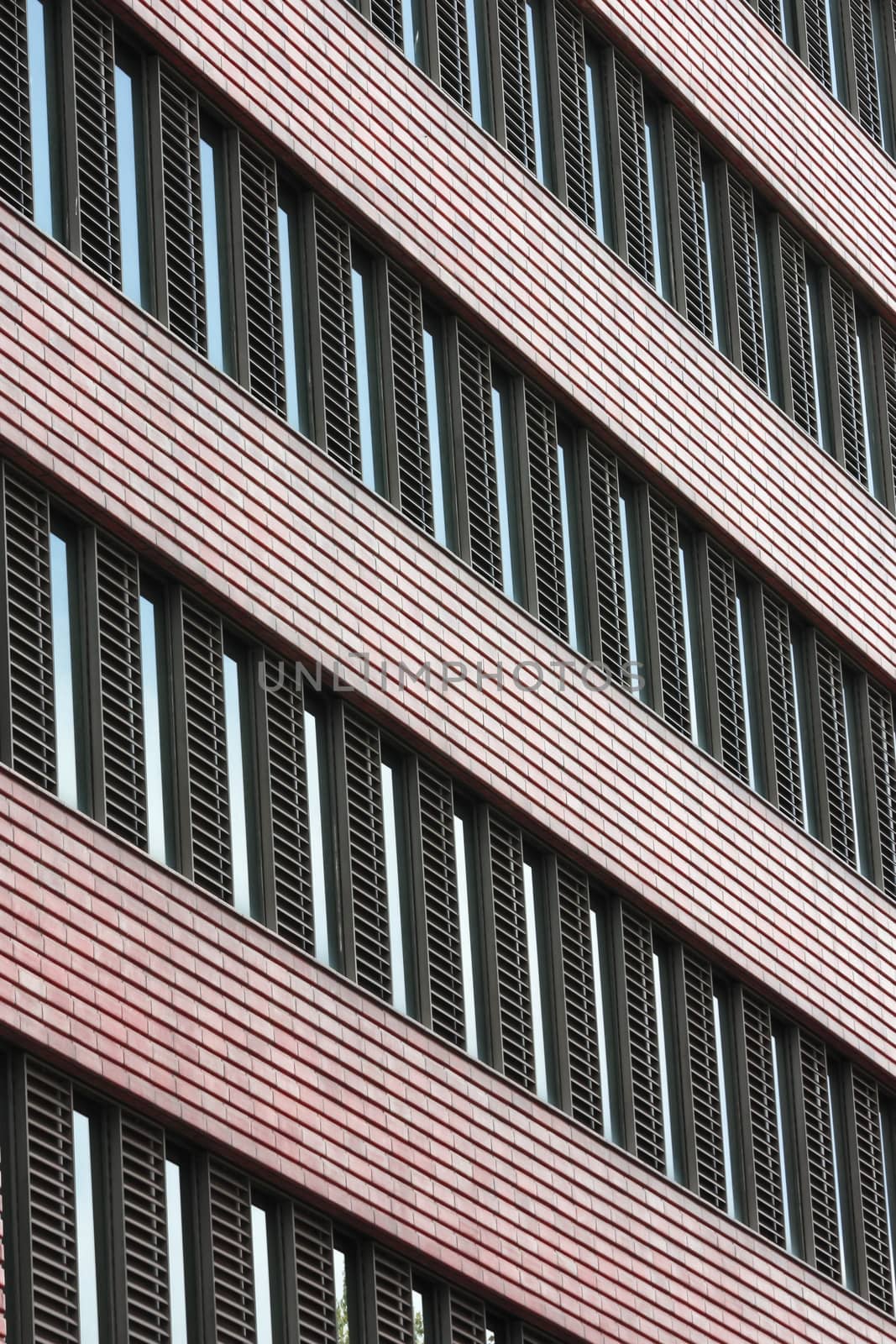 The facade of a modern building intent to symbolize work and business