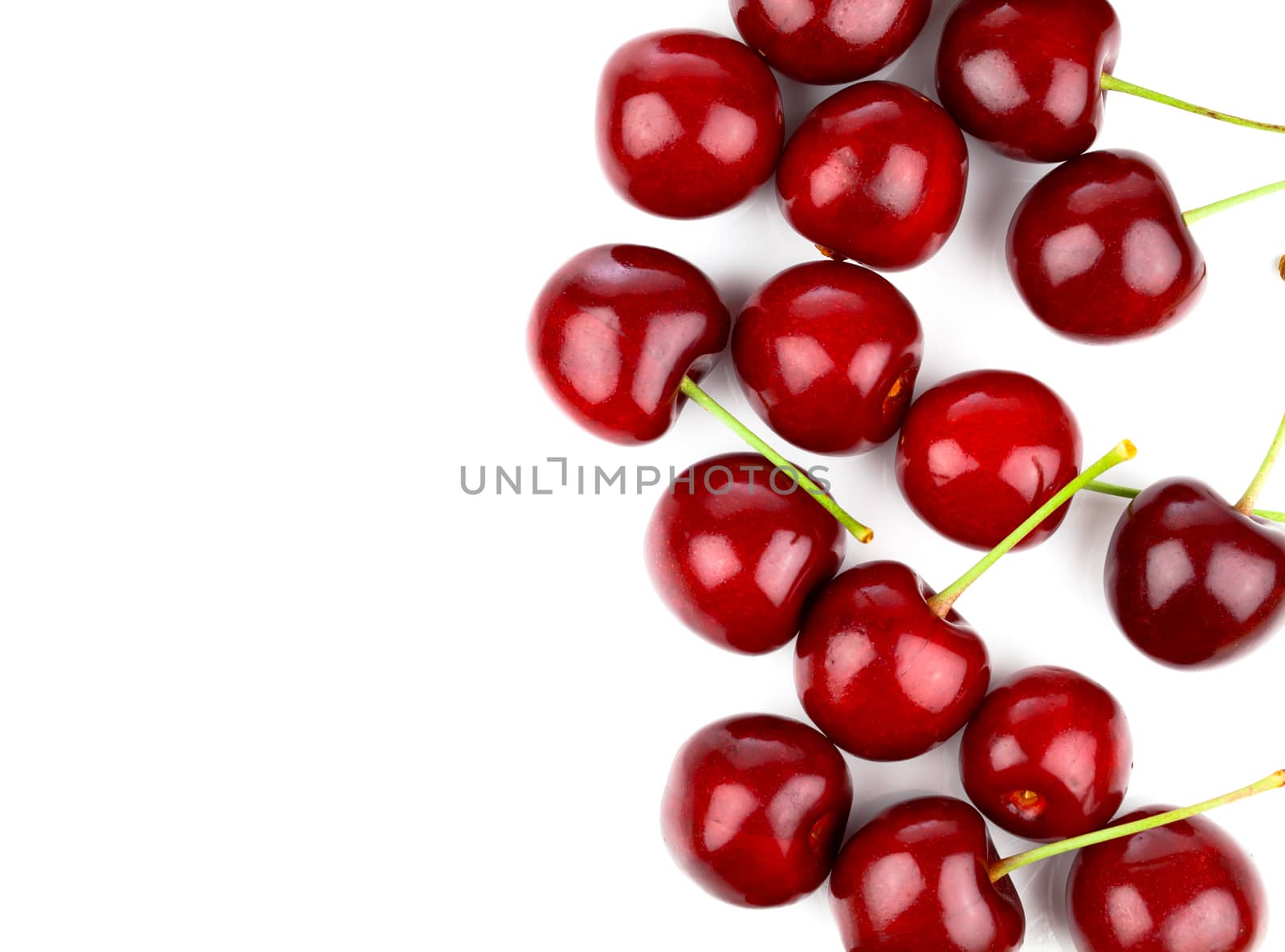 Sweet cherry, isolated on white background