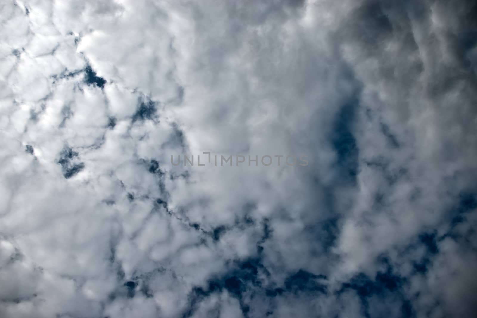 The soft white clouds against blue sky