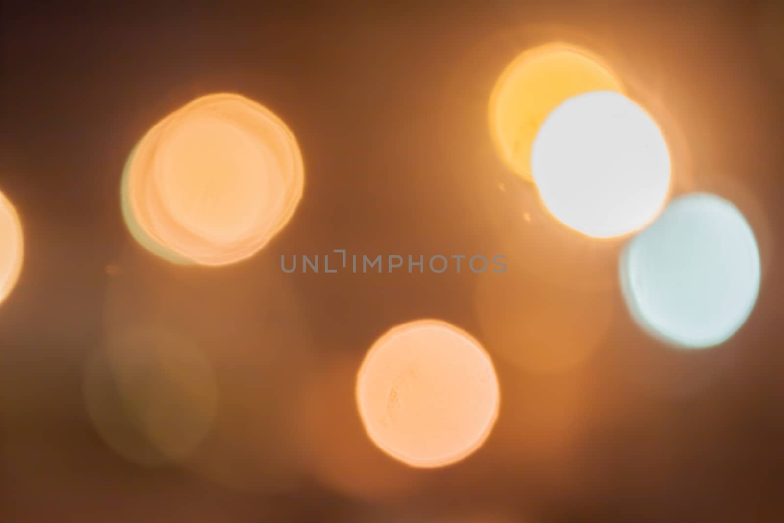 City night background in Kiev out of  focus