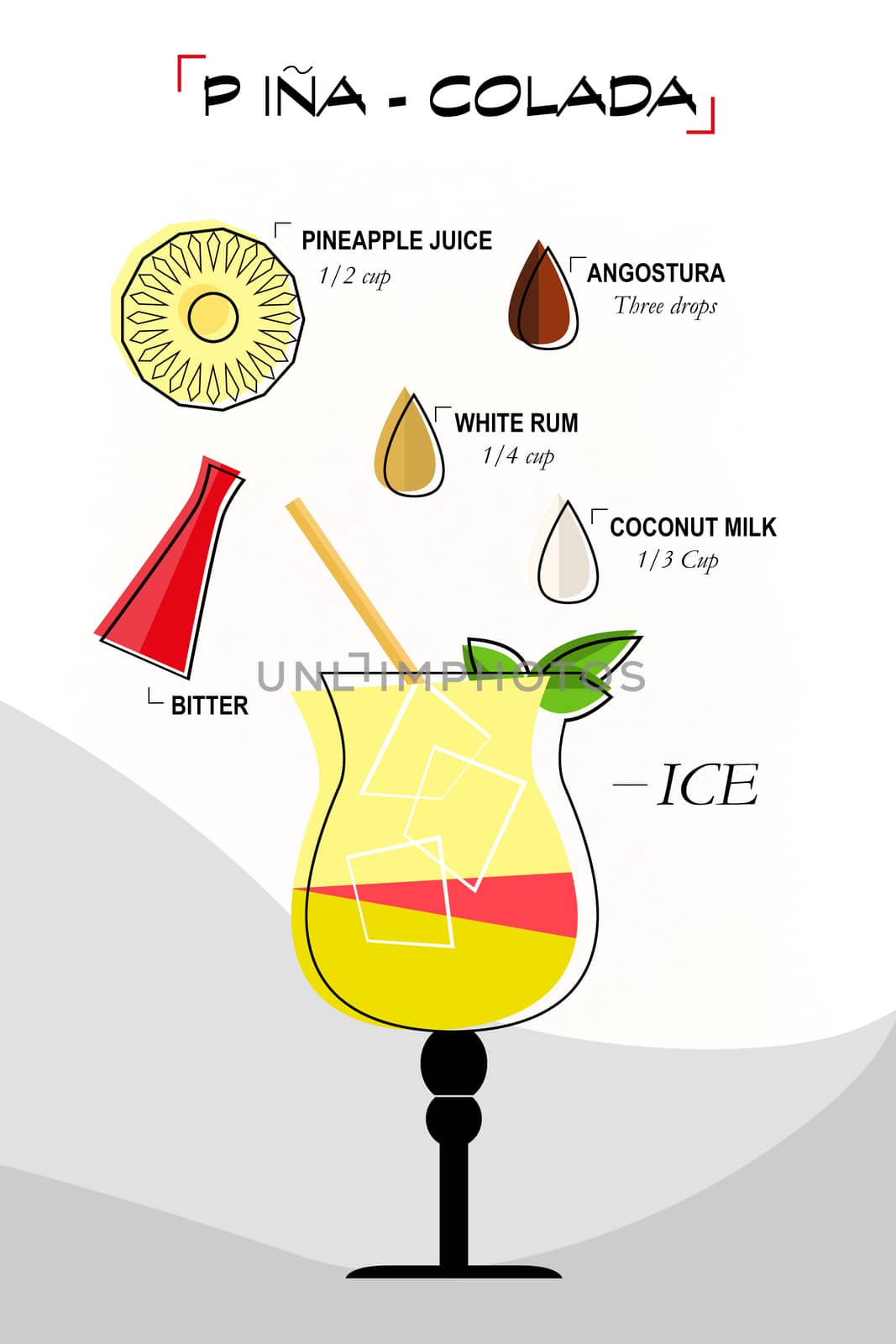 Cocktail drawn recipe