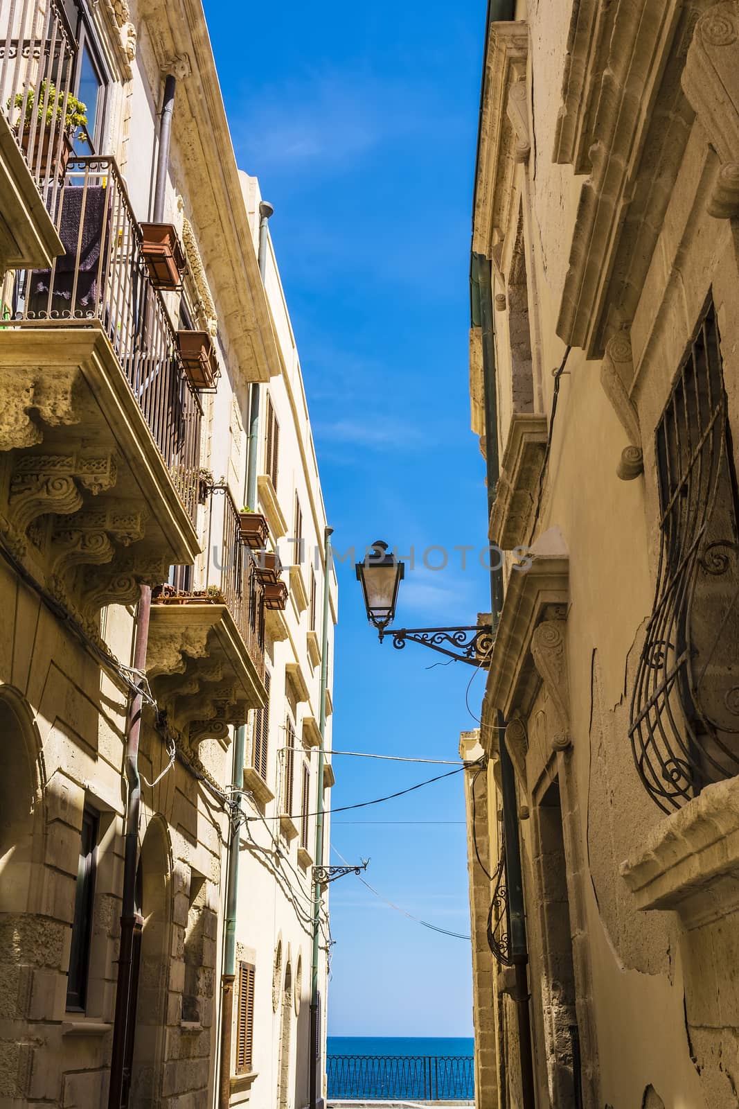 Small street at Ortigia - Syracuse, Sicily, Italy