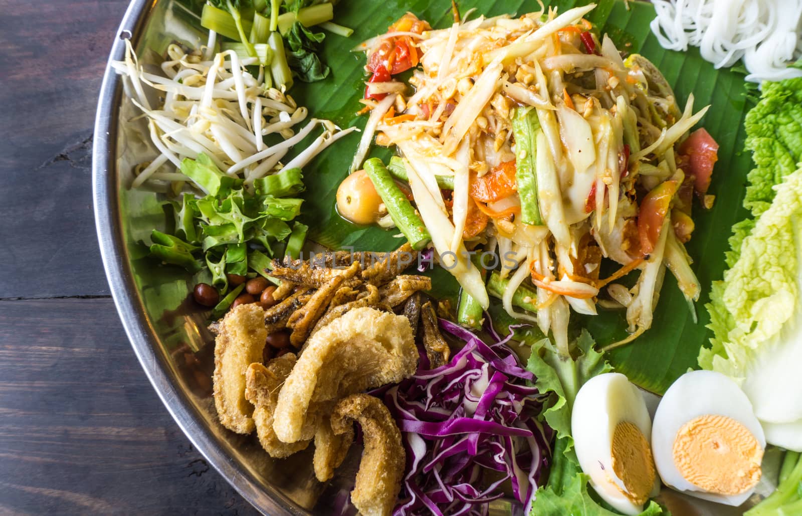 Papaya Salad Famous Thai Food, Somtum