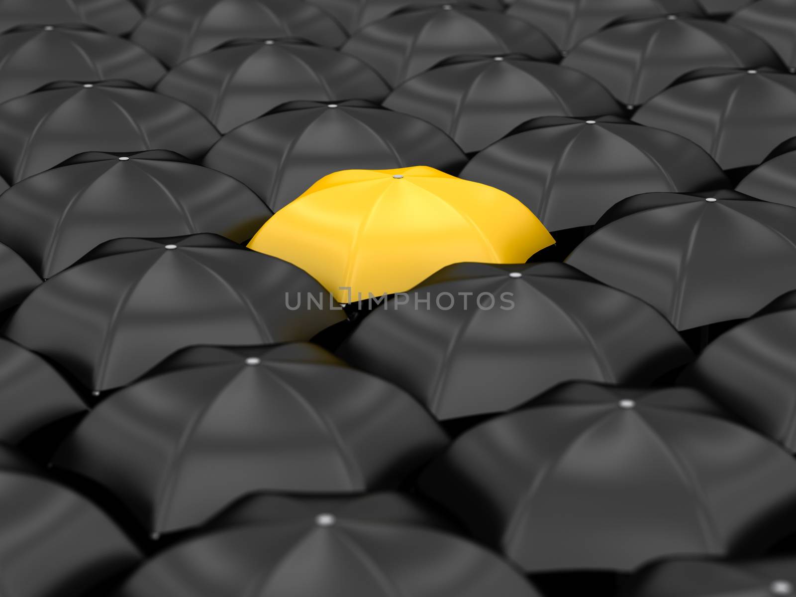 unique yellow umbrella  by Lupen