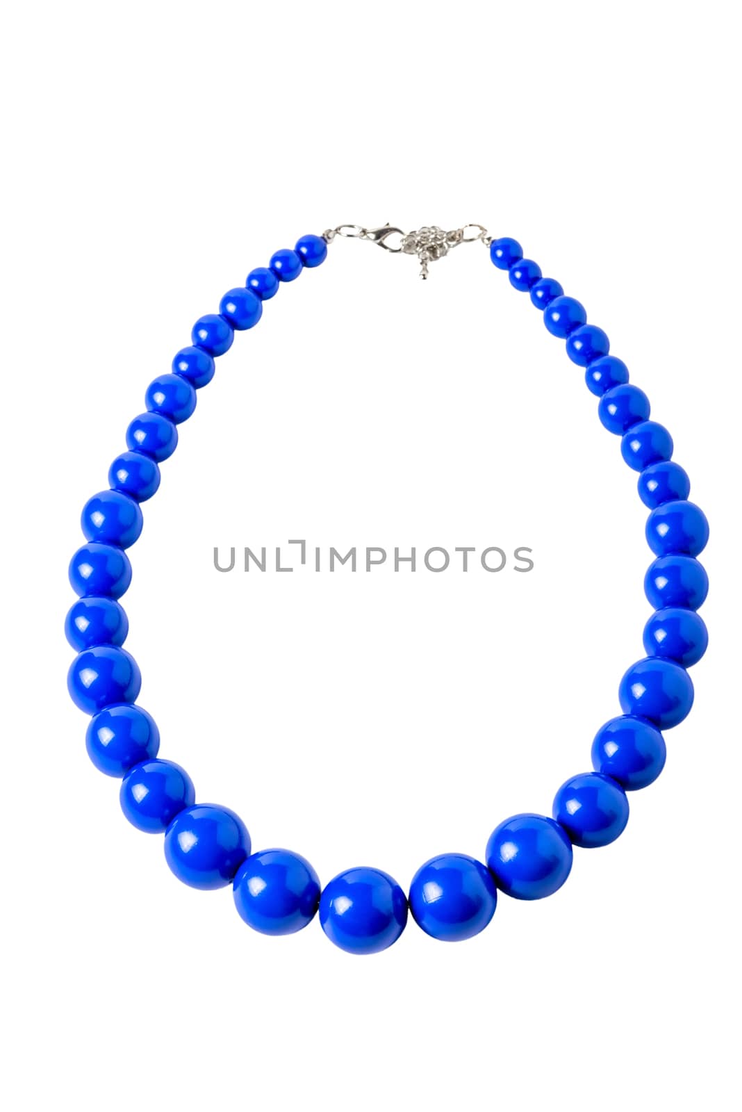 beautiful blue necklace closeup isolated by kosmsos111