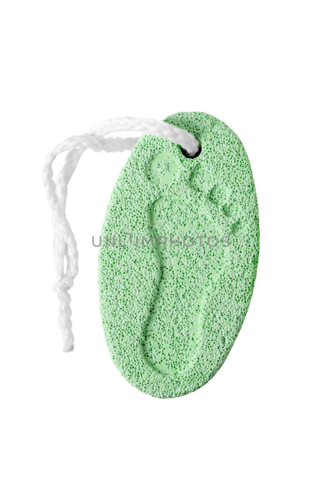 pumice stone for foot care on a white background