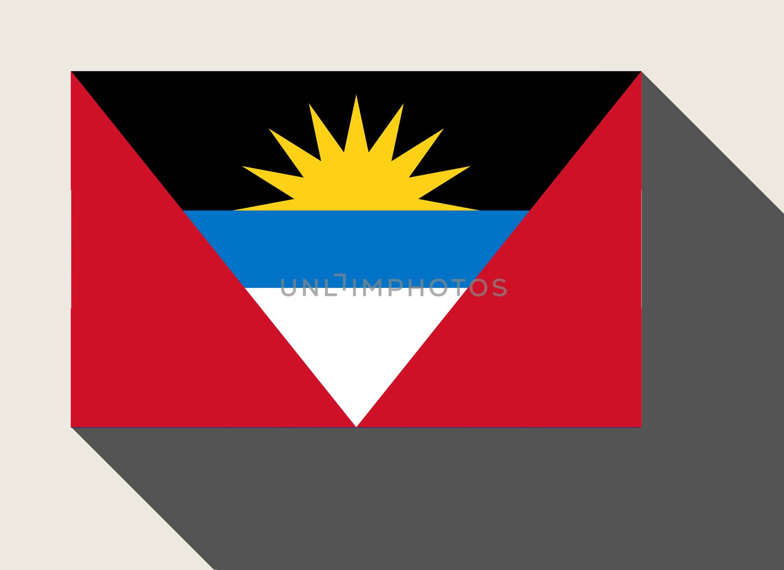 Antigua and Barbuda flag in flat web design style.