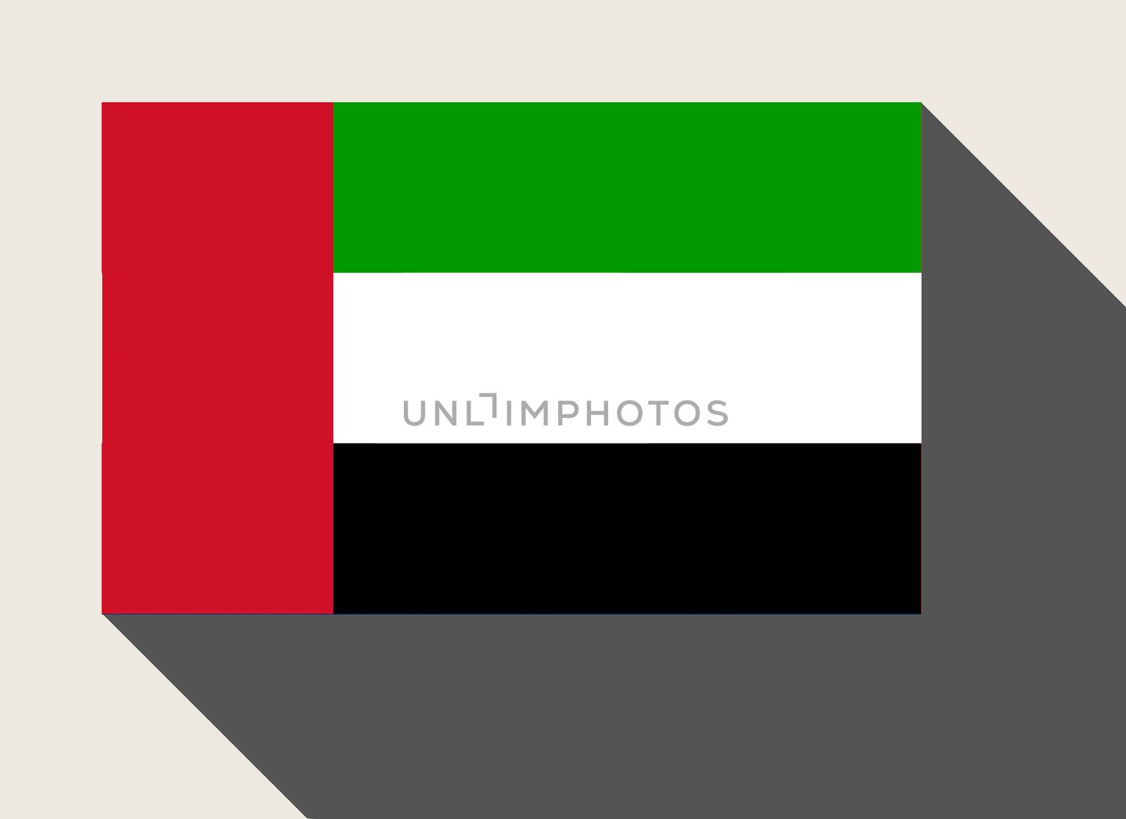 United Arab Emirates flag in flat web design style.