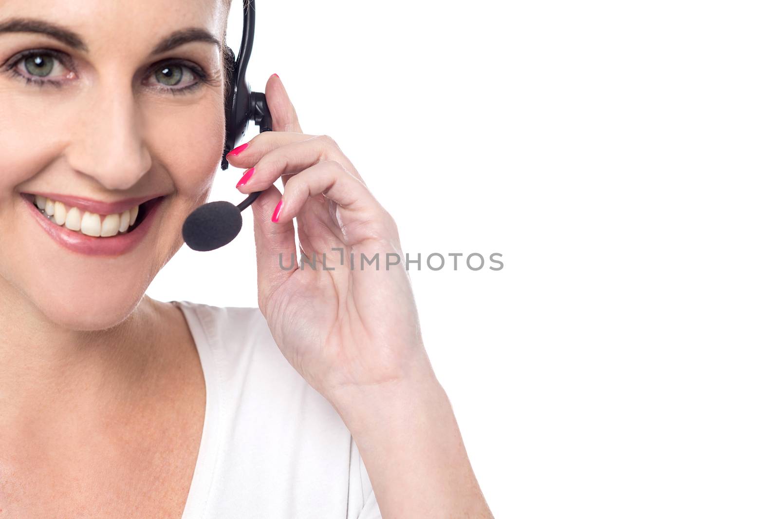 Cropped image of customer support executive