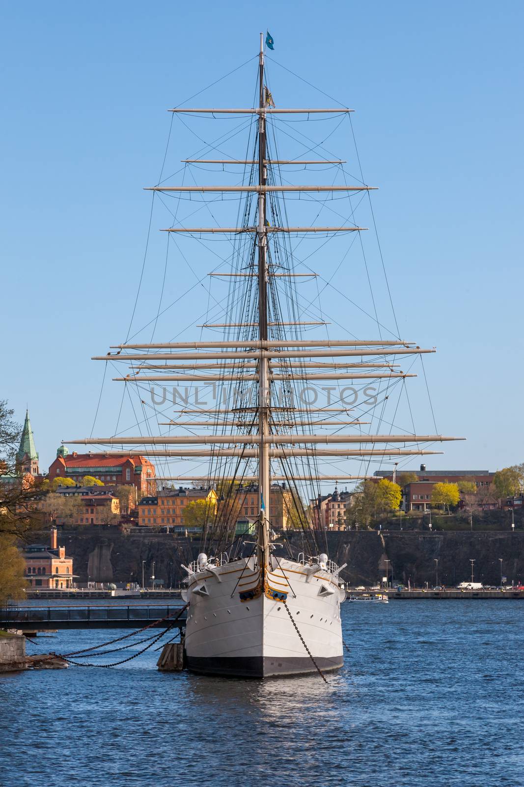 Stockholm, Sweden - April 30, 2011: Sailing vessel &quot;Af Chapman&quot; (constructed in 1888) on Skeppsholmen in Stockholm, Sweden