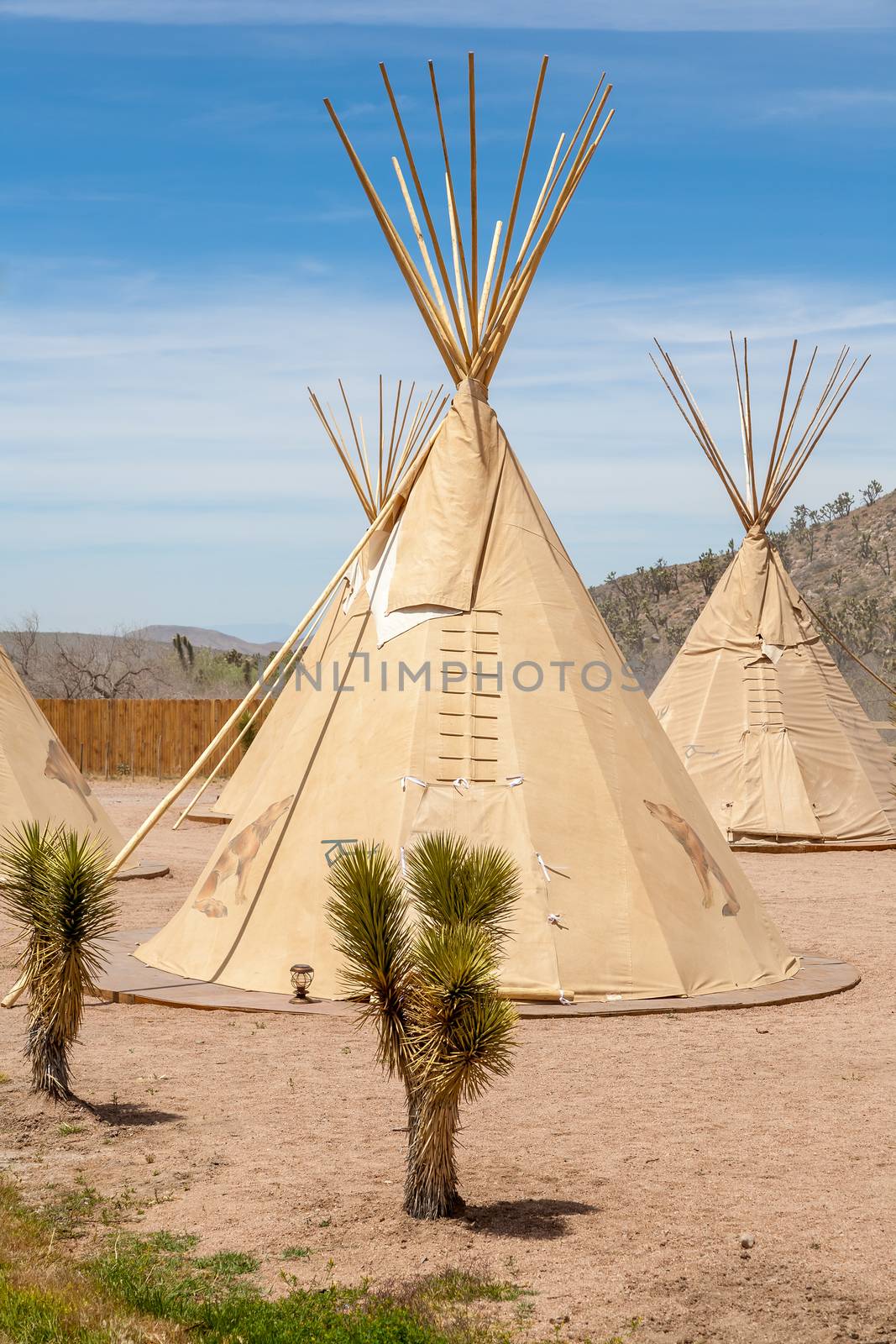 National wigwam of American Indians. Outdoor photography in Nevada, USA