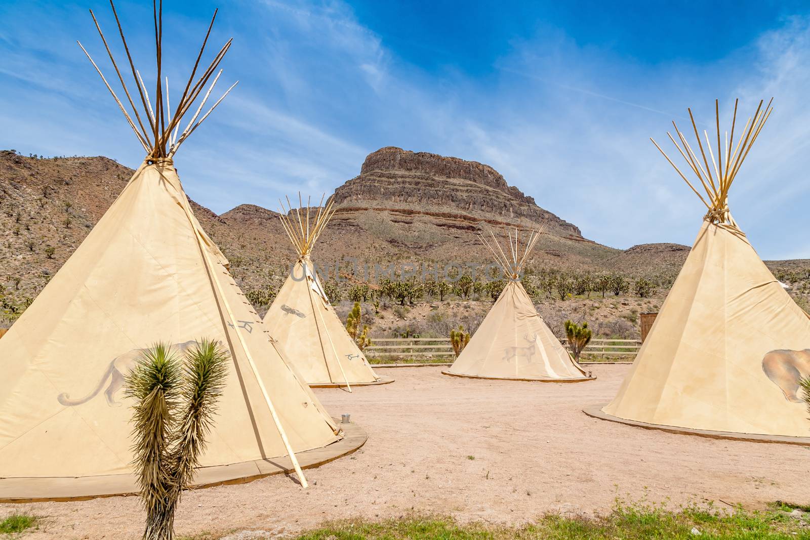 National wigwam of American Indians. Outdoor photography in Nevada, USA
