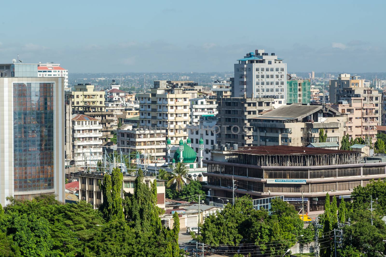 View of the downtown area of the city of Dar Es Salaam, Tanzania