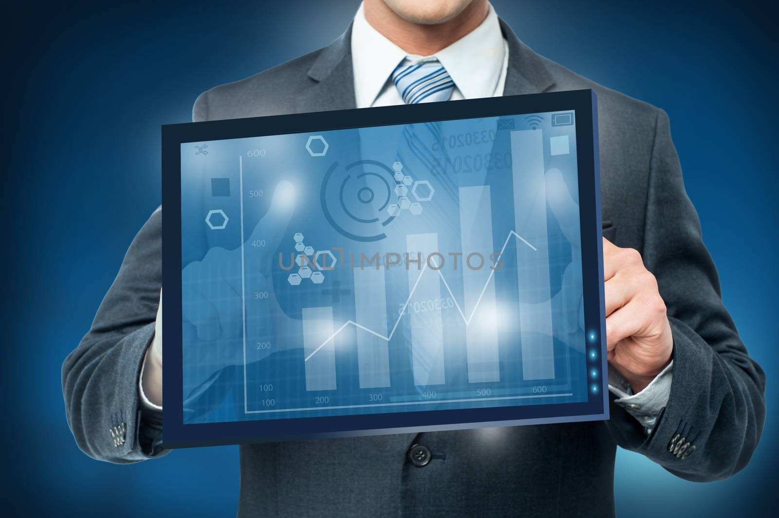 Framing digital virtual screen, business concept by stockyimages