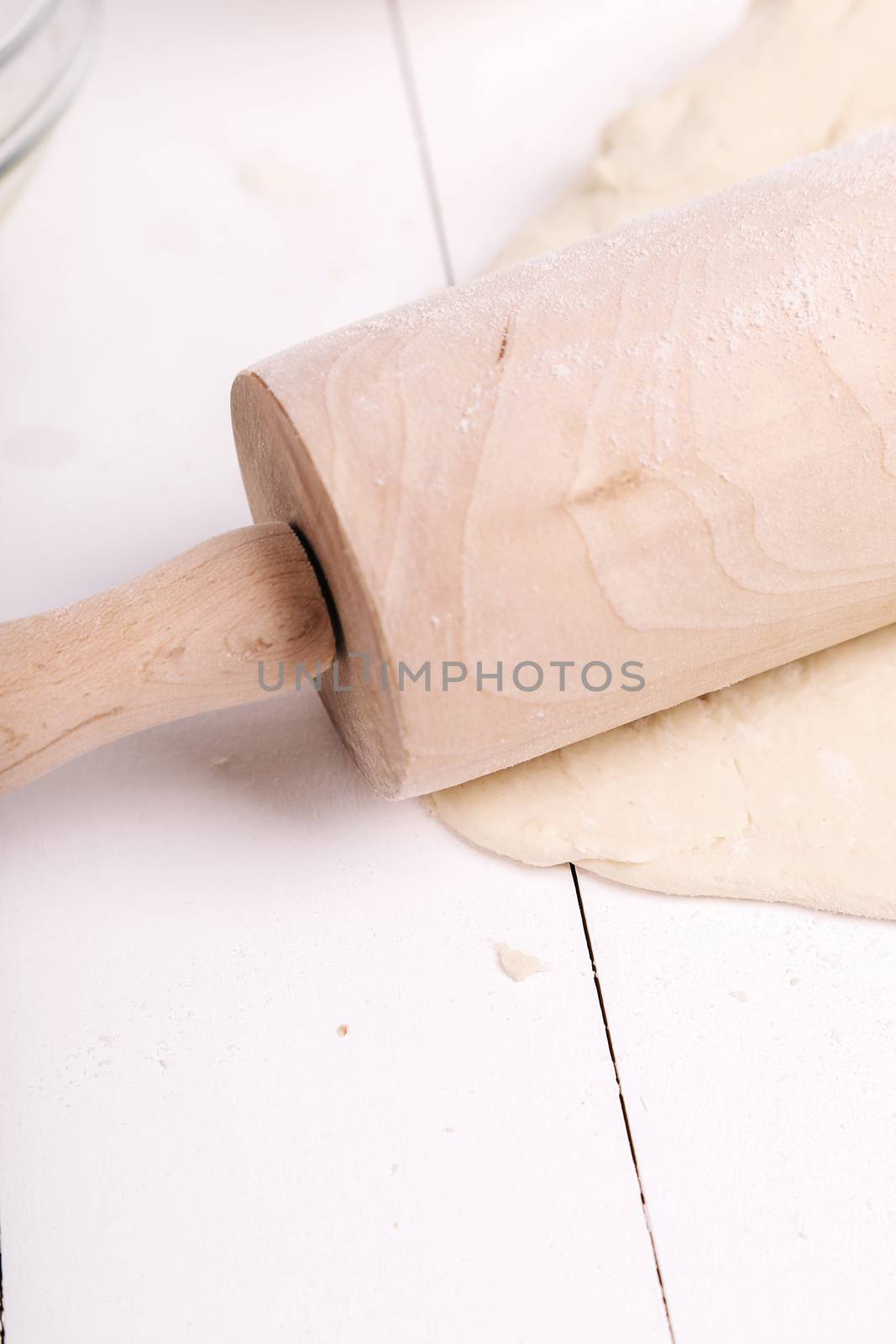 Kitchen, cuisine. Dough on the table