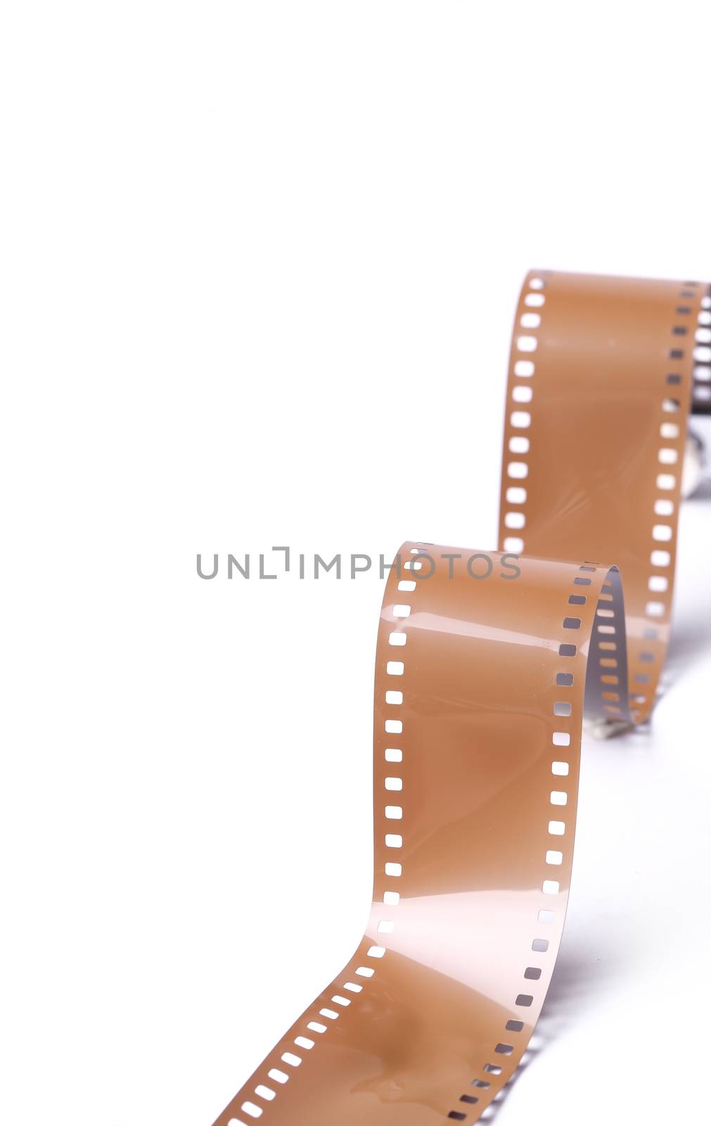 Cinematography. Vintage tape on a white background