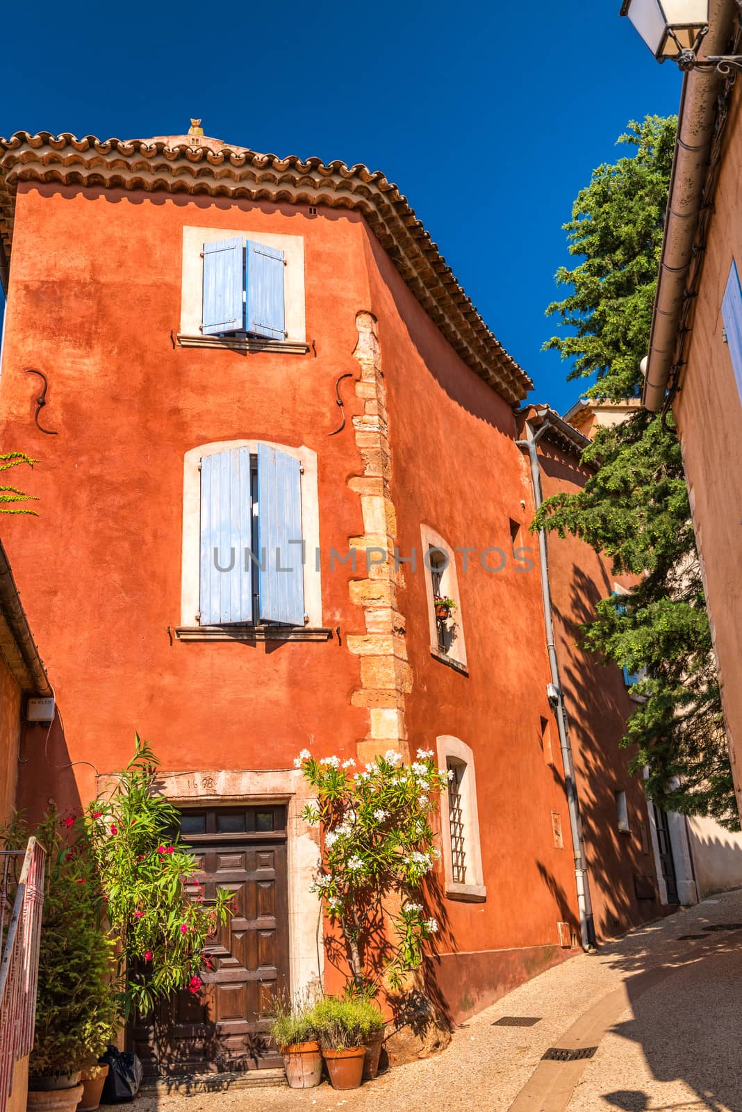 Roussillon village sunset view, Provence, France by jovannig