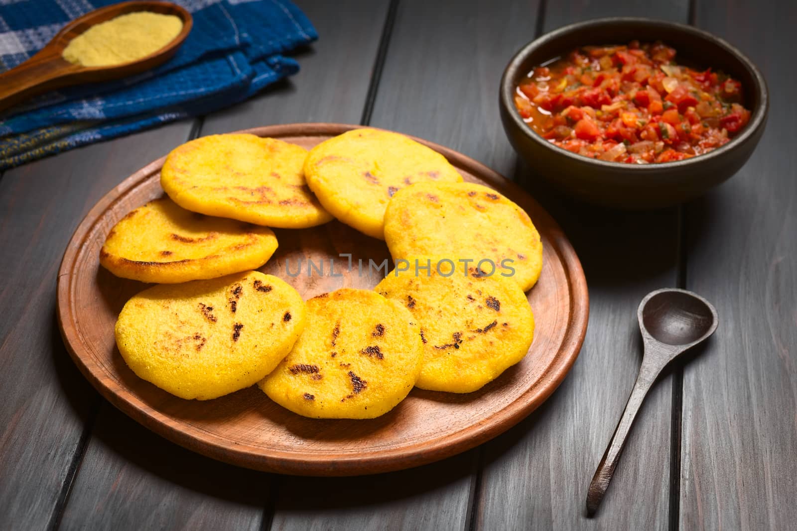 Colombian Arepa with Hogao Sauce by ildi