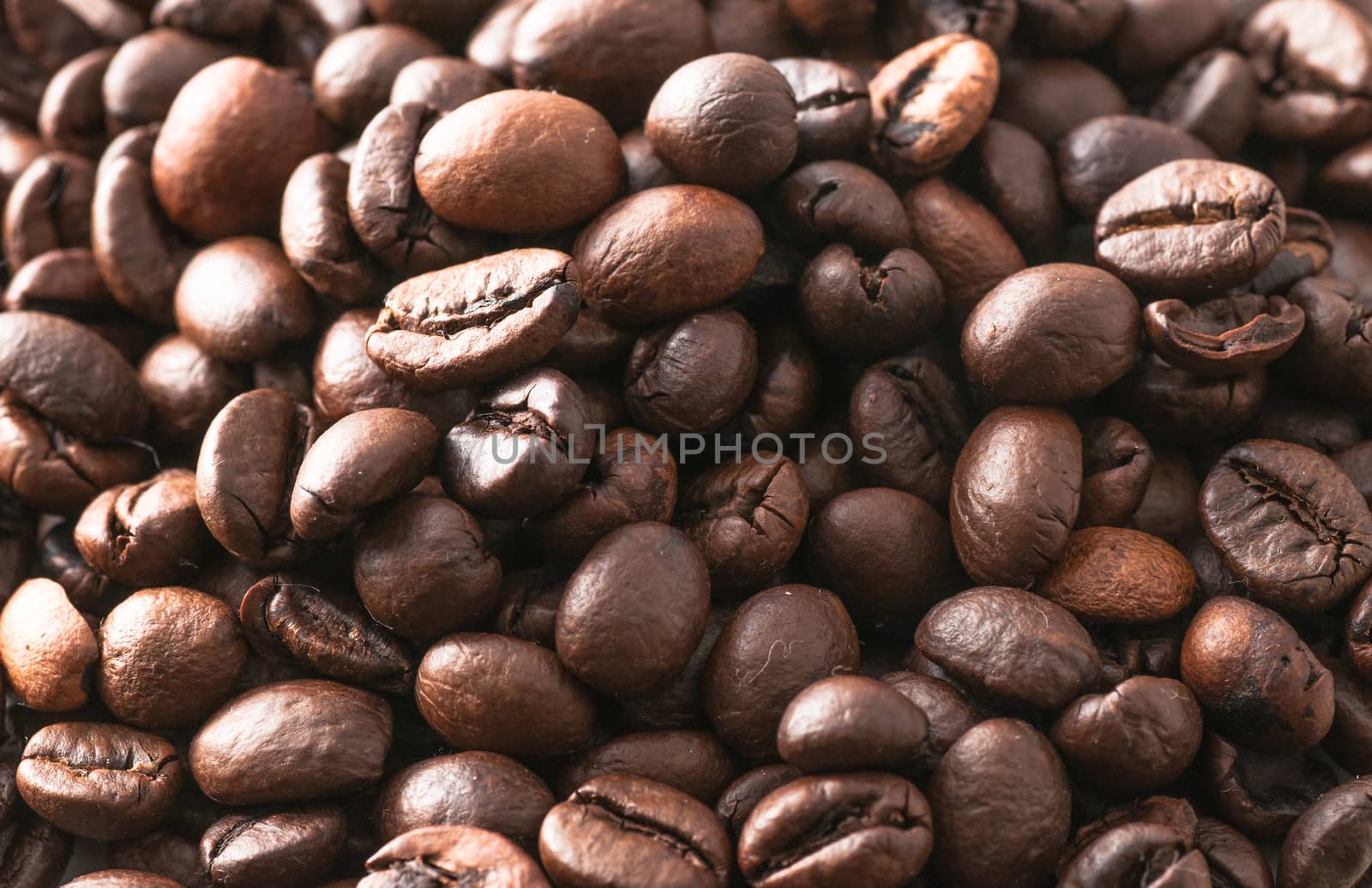 macro coffee beans roasted