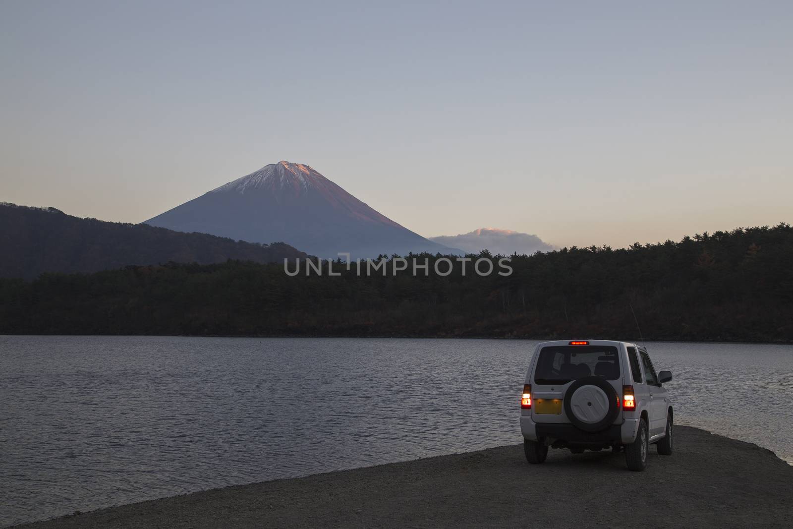 This photo was shot from the area around Mt.Fuji in Autumn. It is time to start snow cap on the top of Mt.Fuji. There are 5 lake around Mt.Fuji.