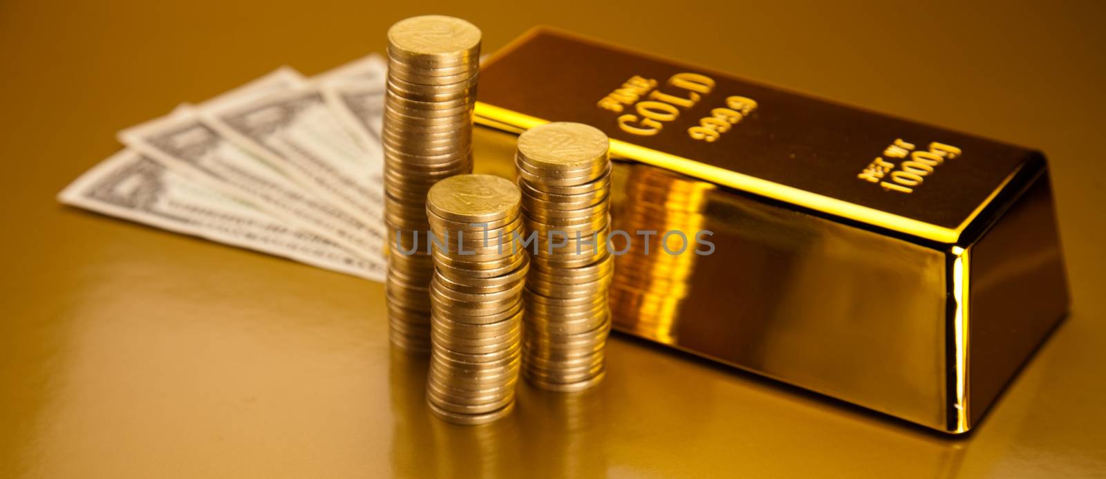 Golden Bar, ambient financial concept