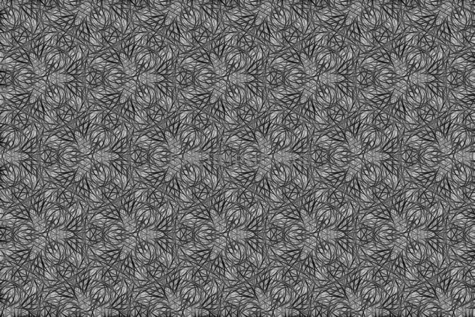 Black and white abstract background with texture of gray tones with fractal tiles
