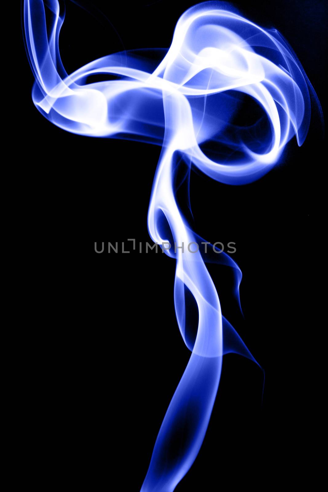 Macro photo of the smoke - whit black background
