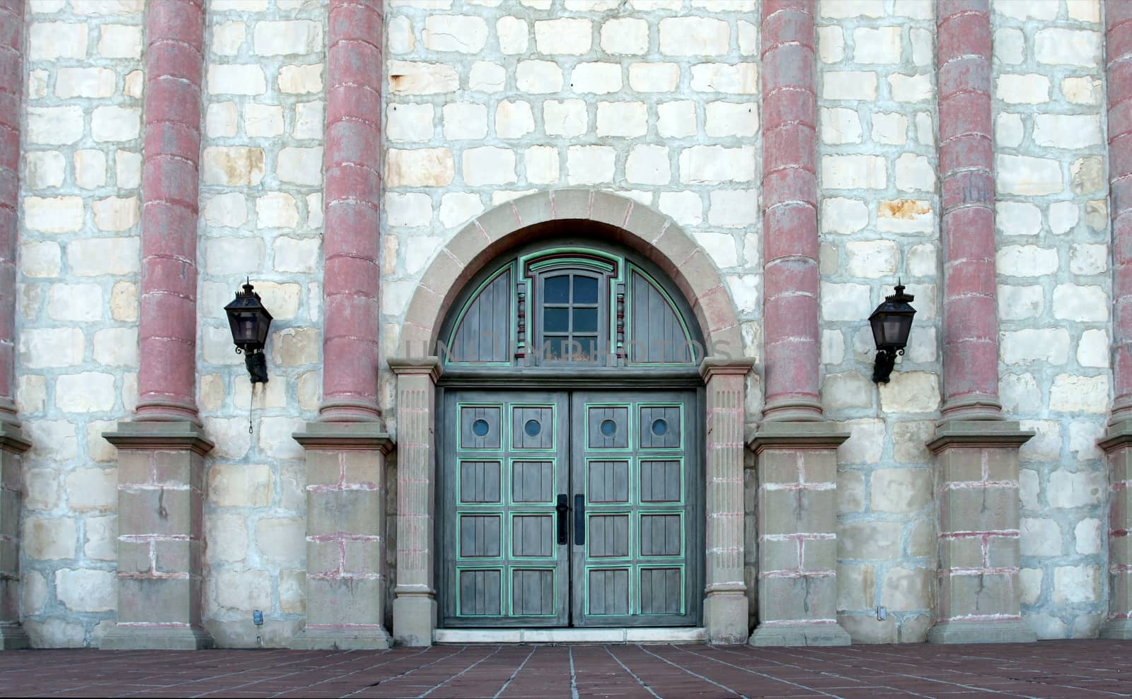 The Spanish historic Santa Barbara Mission in California.