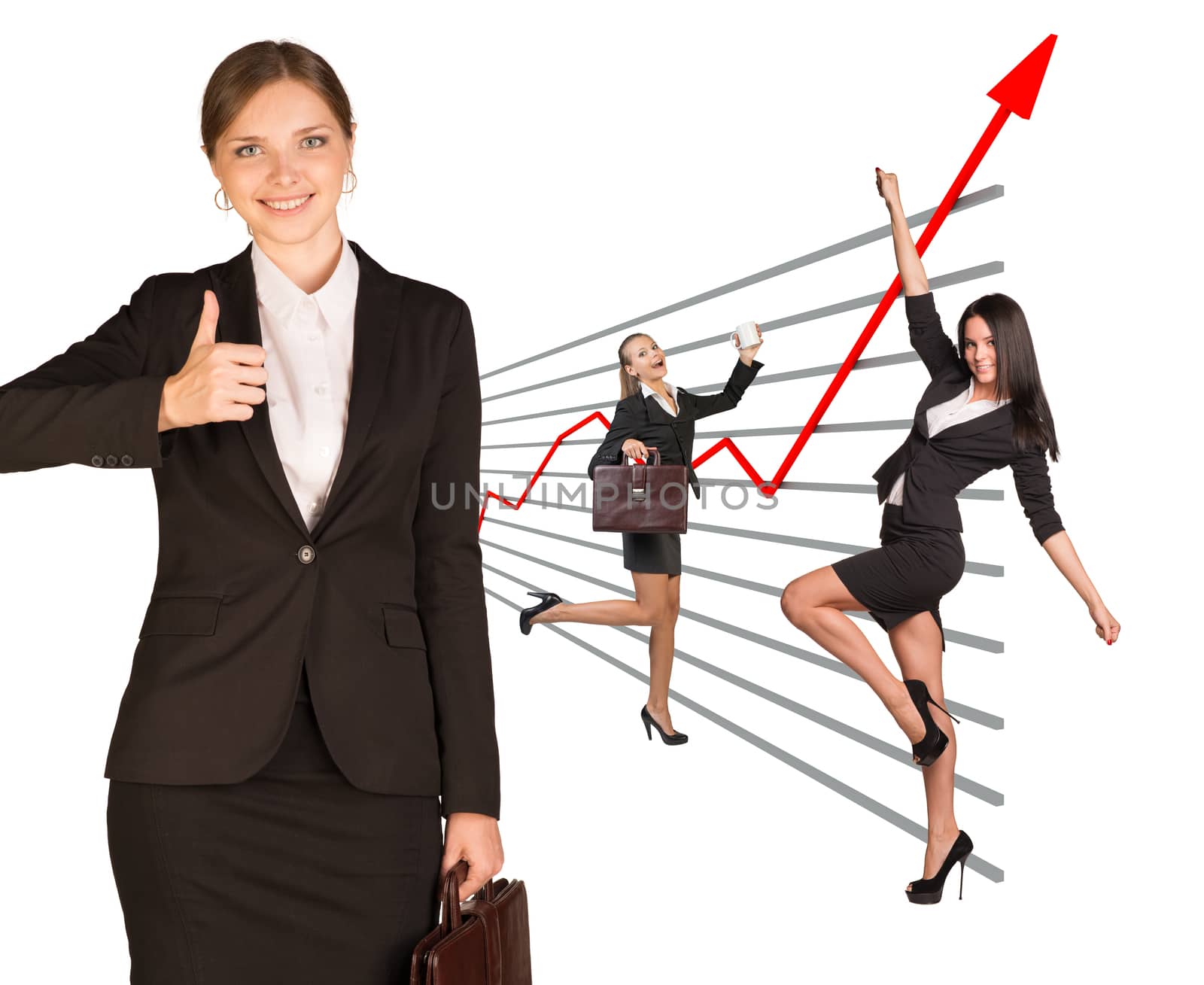 Businesswomen in different postures by cherezoff
