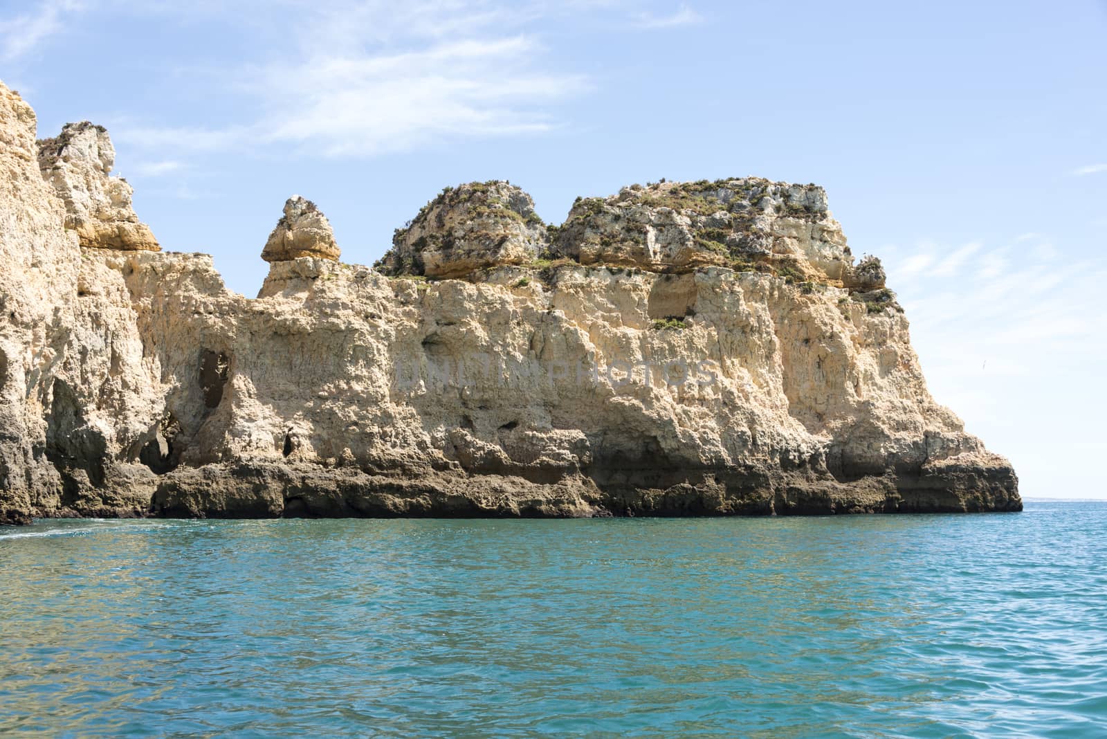 rocks and cliff in algarve city lagos in Portugal, the most beautifull coastline of the world